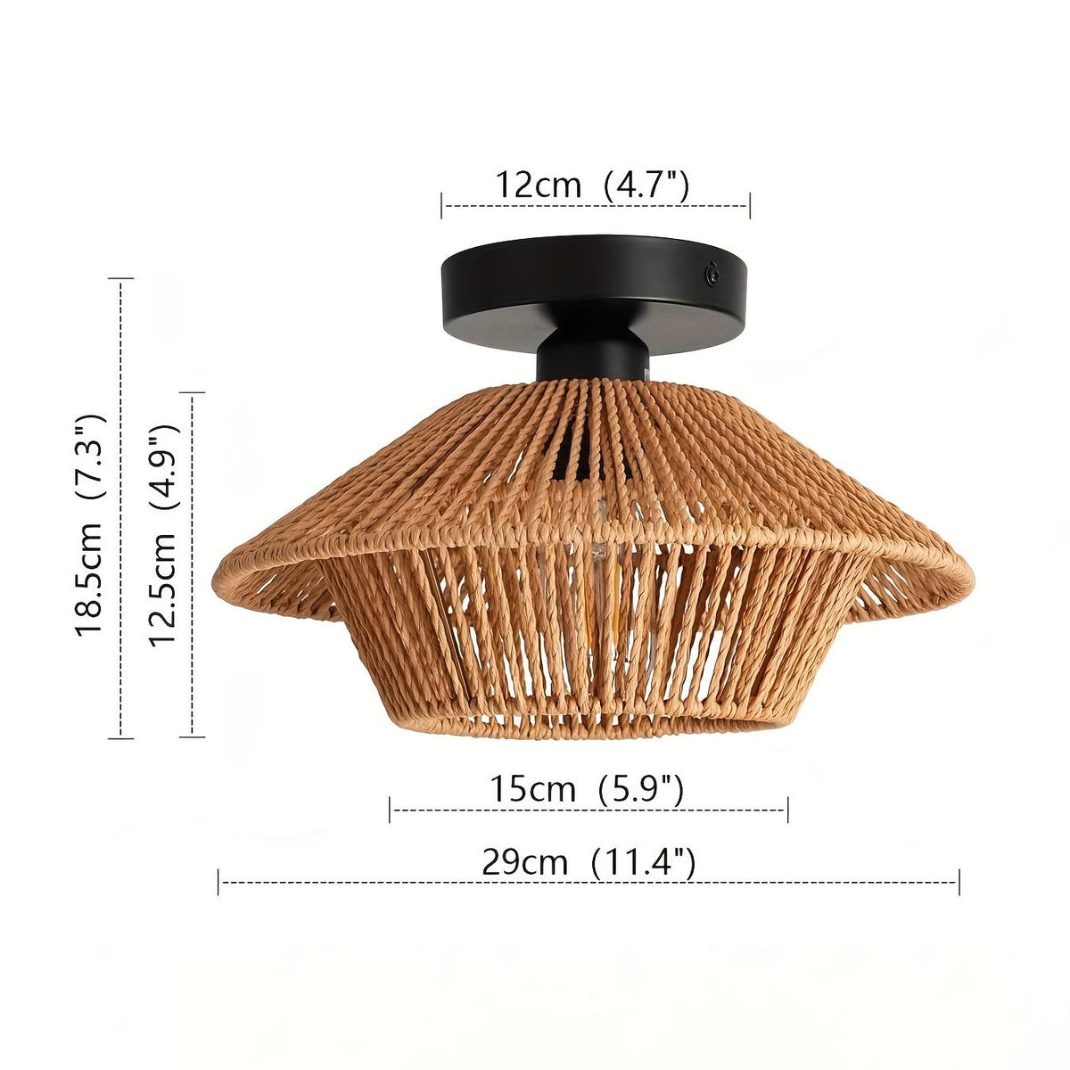 Wall Lamp Woven Natural Fiber Handcrafted | Kelmera