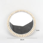 Wall Mirror with Wicker Basket | Kelmera