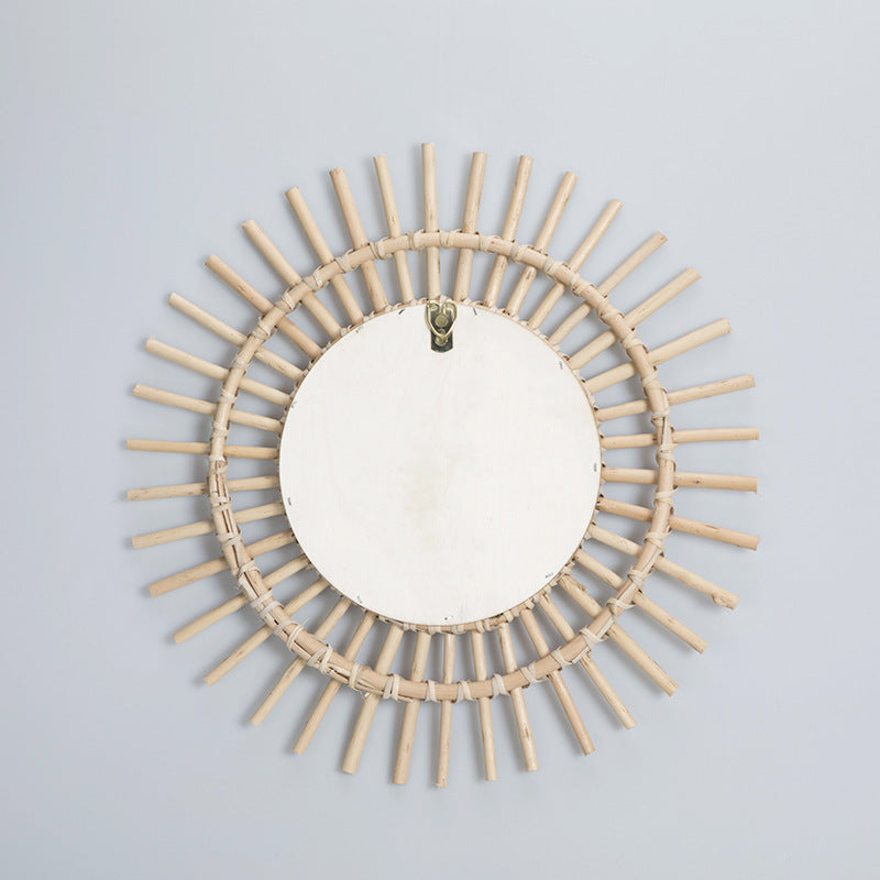 Wall Mirror with Wicker Basket | Kelmera