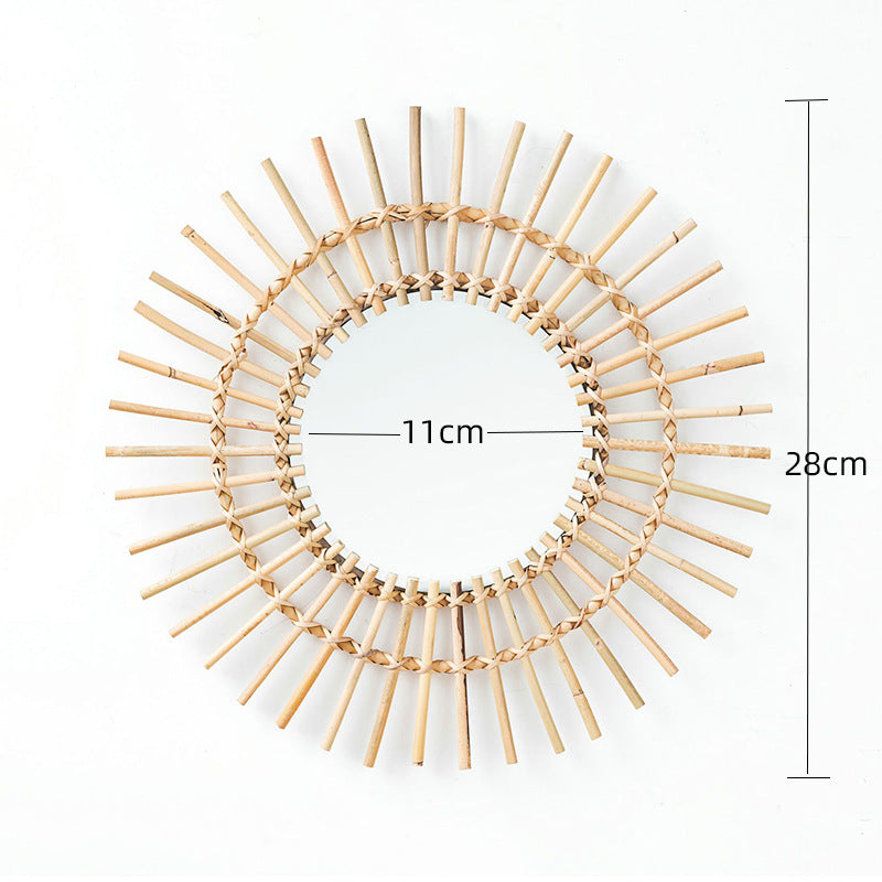 Wall Mirror with Wicker Basket | Kelmera