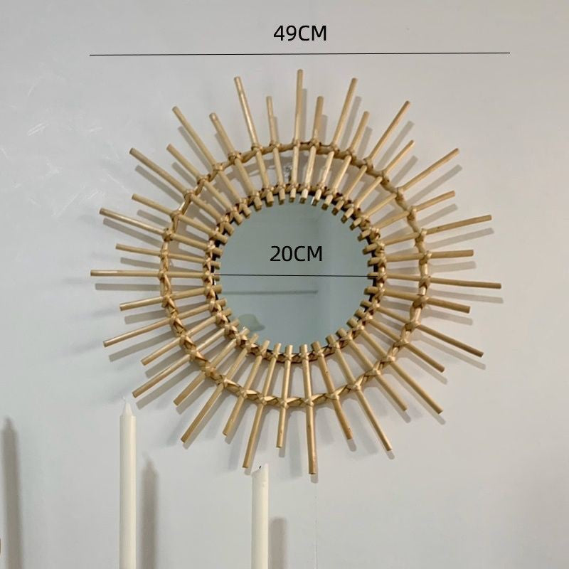 Wall Mirror with Wicker Basket | Kelmera