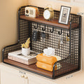 Wall-Mounted Double Shelf Organizer with Hooks | Kelmera