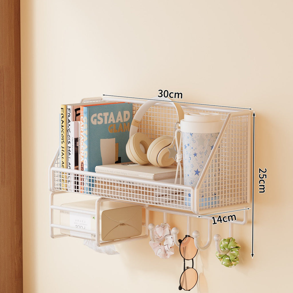 Wall-Mounted Mesh Storage Shelf | Kelmera