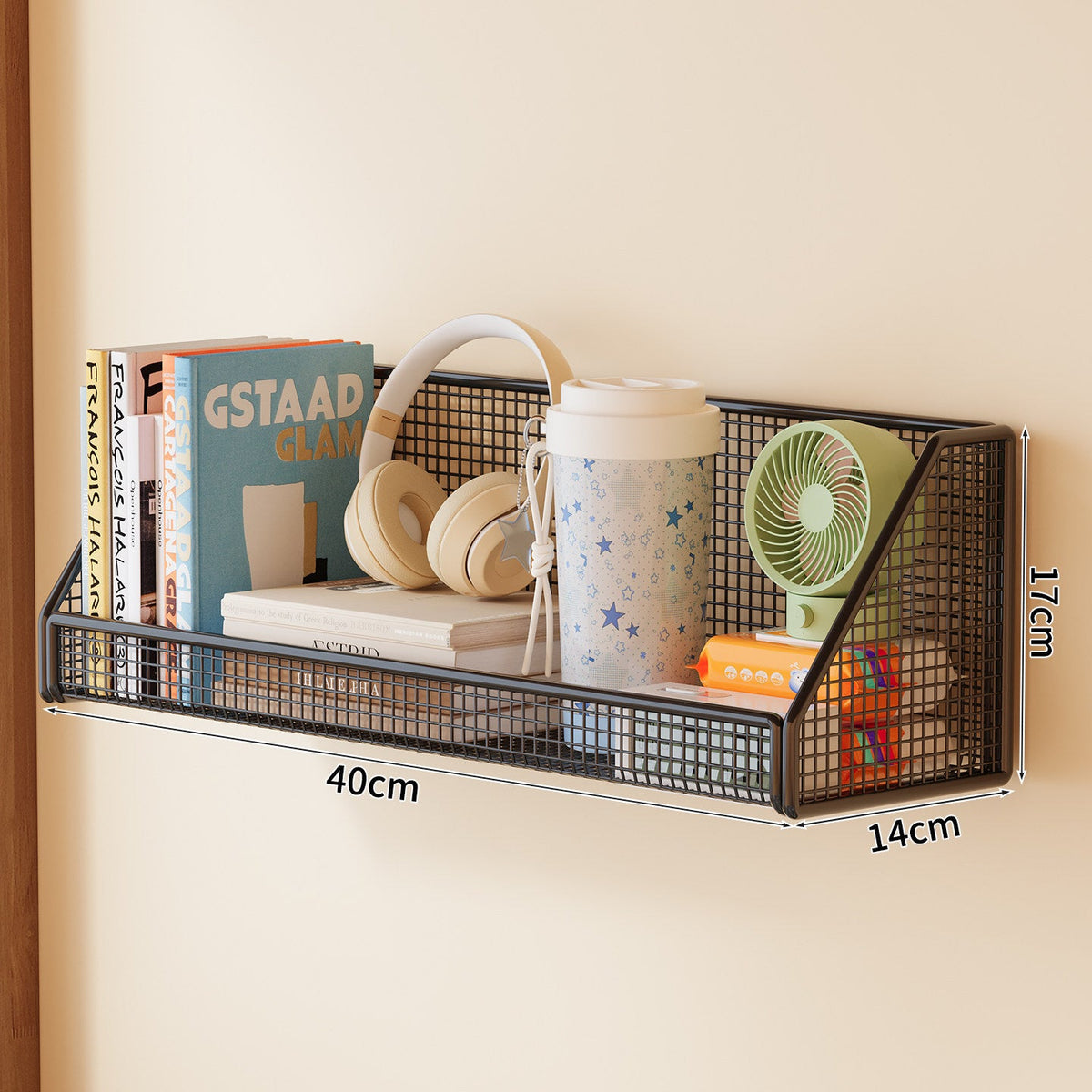 Wall-Mounted Mesh Storage Shelf | Kelmera