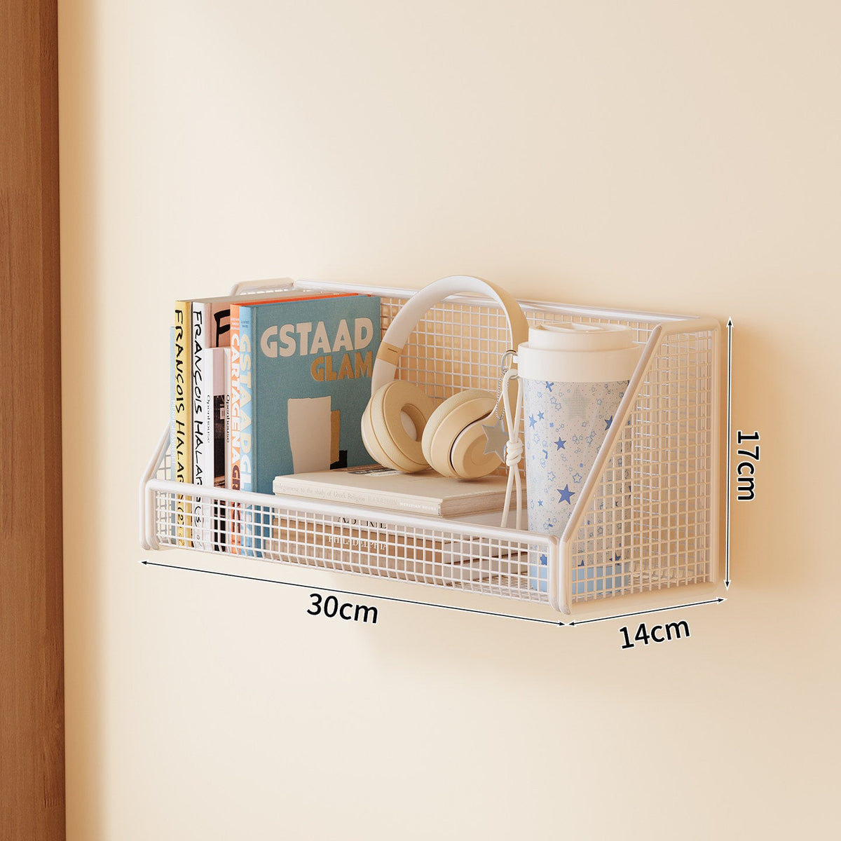 Wall-Mounted Mesh Storage Shelf | Kelmera