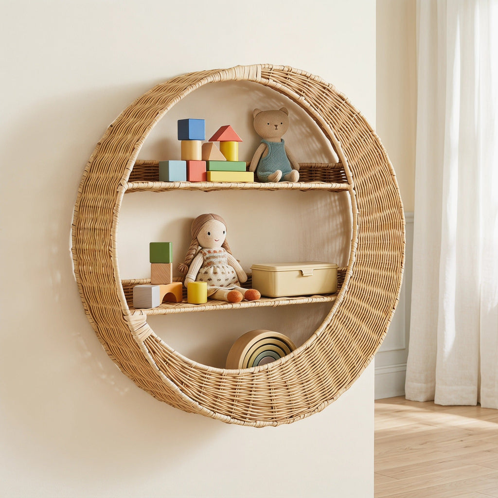 Wall Shelf made of Handcrafted Willow Material | Kelmera
