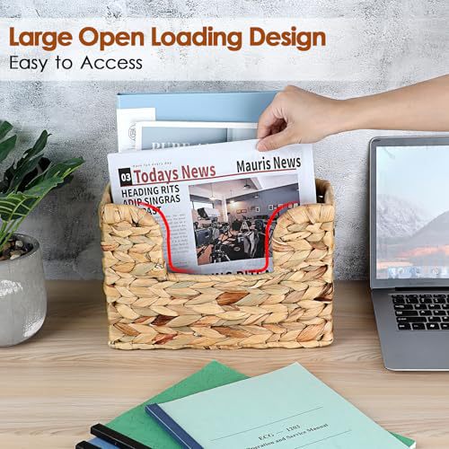 Wall Shelf made of Untreated Wood with Rattan Inserts | Kelmera