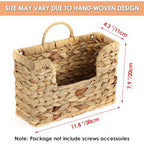 Wall Shelf made of Untreated Wood with Rattan Inserts | Kelmera