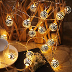 Warm LED Mirror Mosaic Ball Decorative String Lights | Kelmera