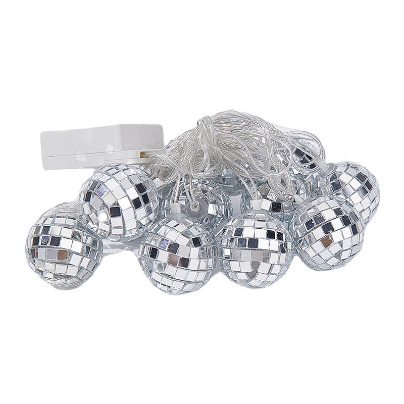 Warm LED Mirror Mosaic Ball Decorative String Lights | Kelmera