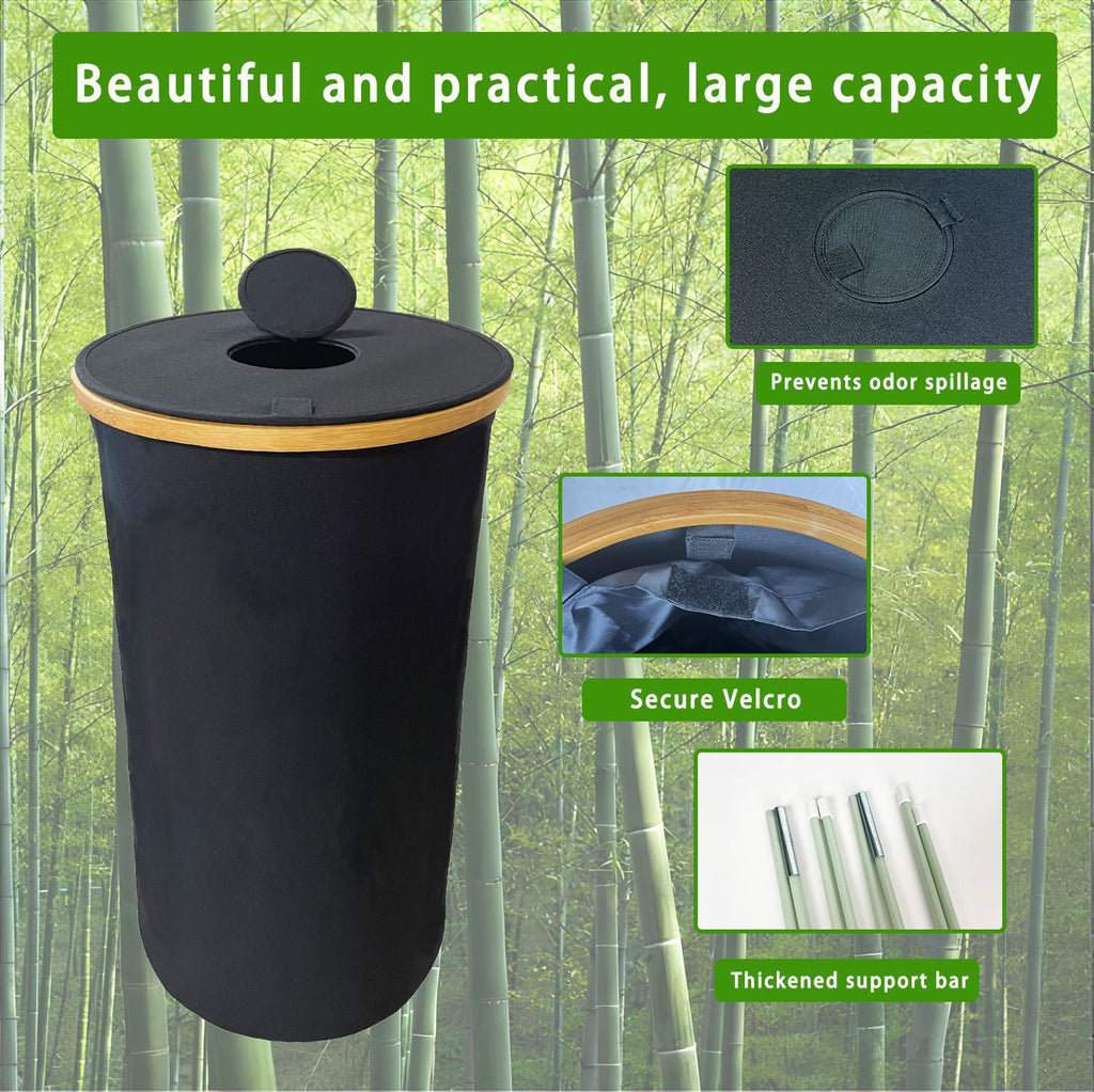 Waste Bin with Bamboo Lid | Kelmera