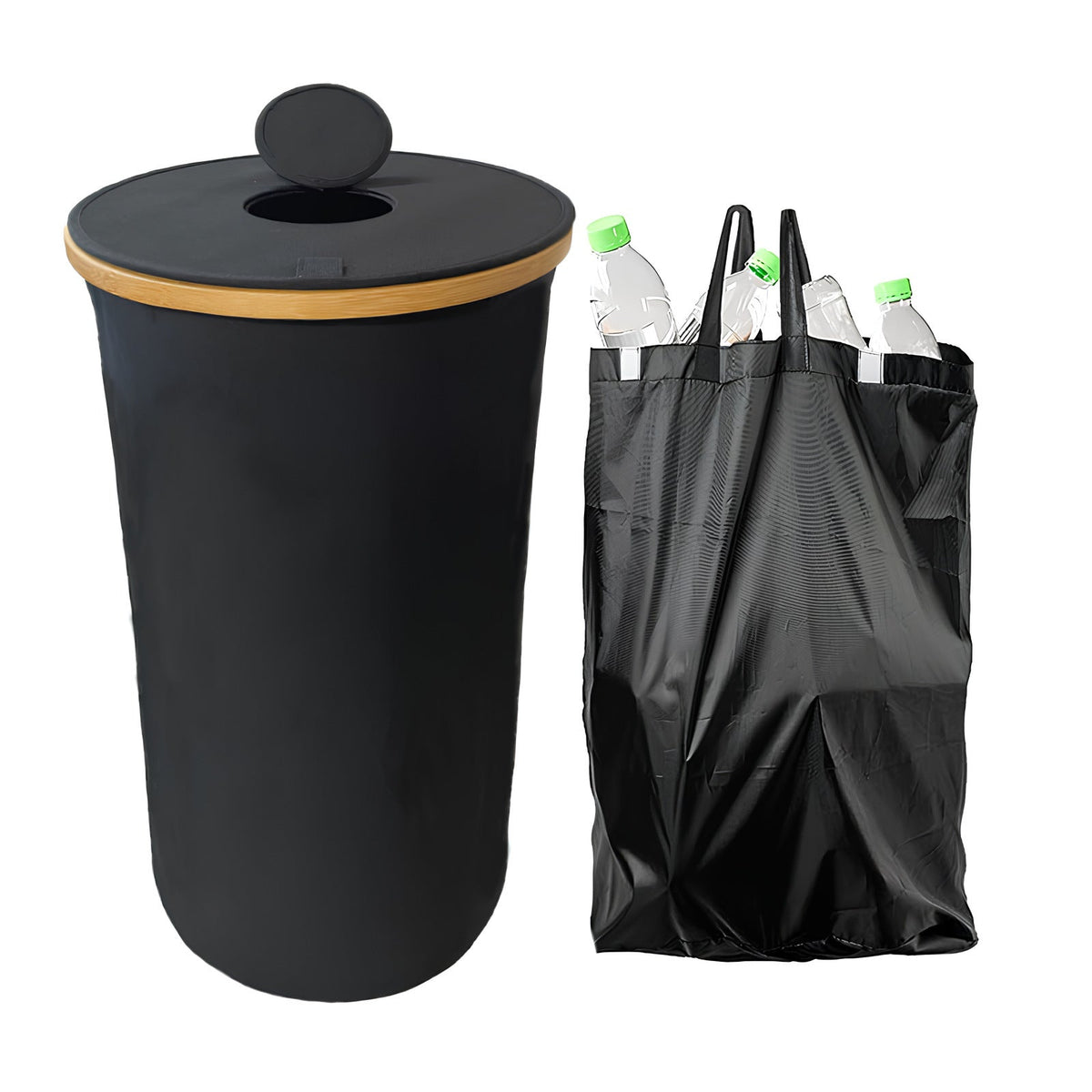 Waste Bin with Bamboo Lid | Kelmera