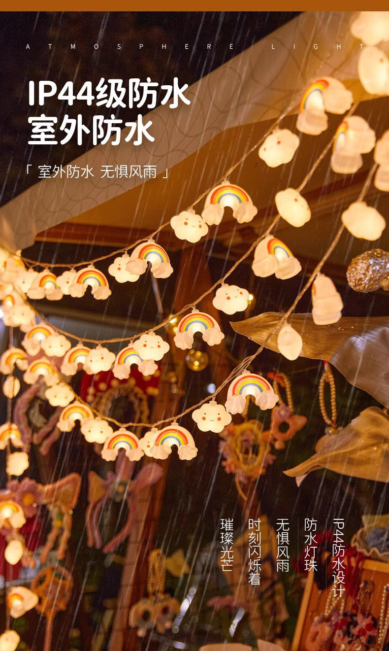 Waterproof Outdoor Rainbow Cloud LED String Lights | Kelmera