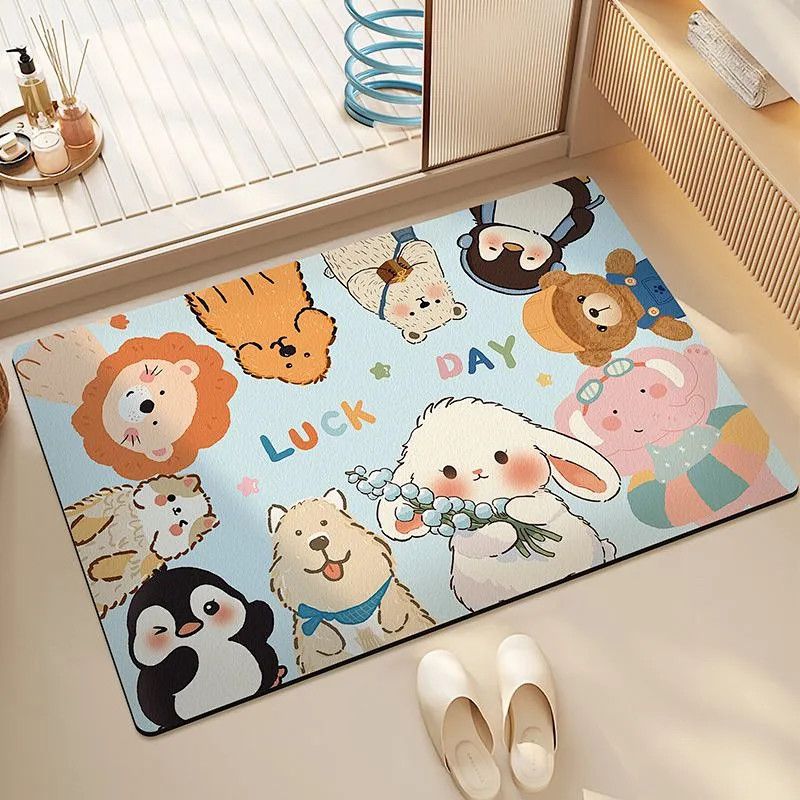 Welcome Home Cartoon Area Rug | Kelmera