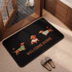 Welcome Mat with Cute Dog Design | Kelmera