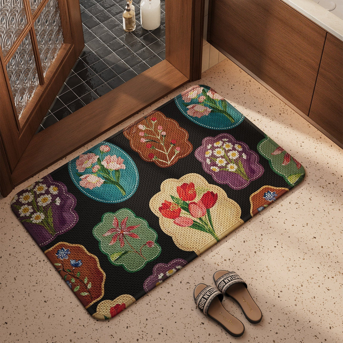 Welcome Mat with Cute Dog Design | Kelmera