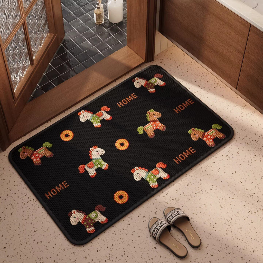 Welcome Mat with Cute Dog Design | Kelmera