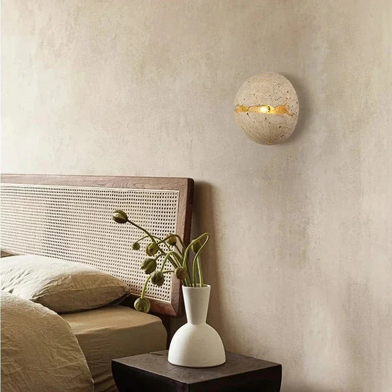 Wensella Travertine Wall Lamp