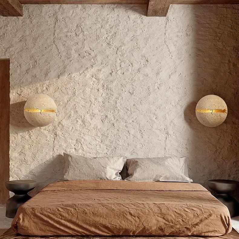 Wensella Travertine Wall Lamp
