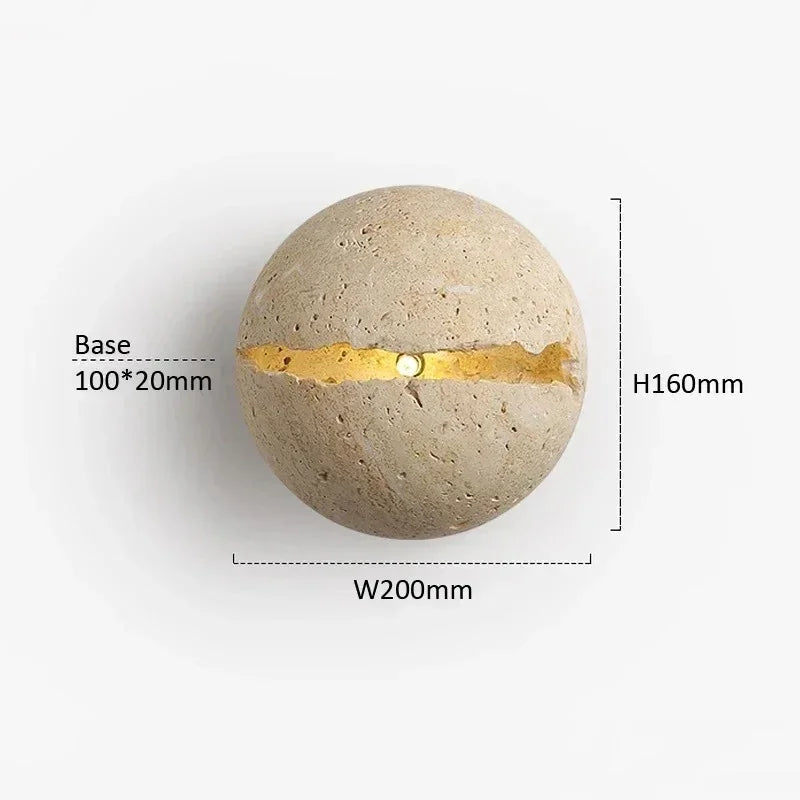 Wensella Travertine Wall Lamp