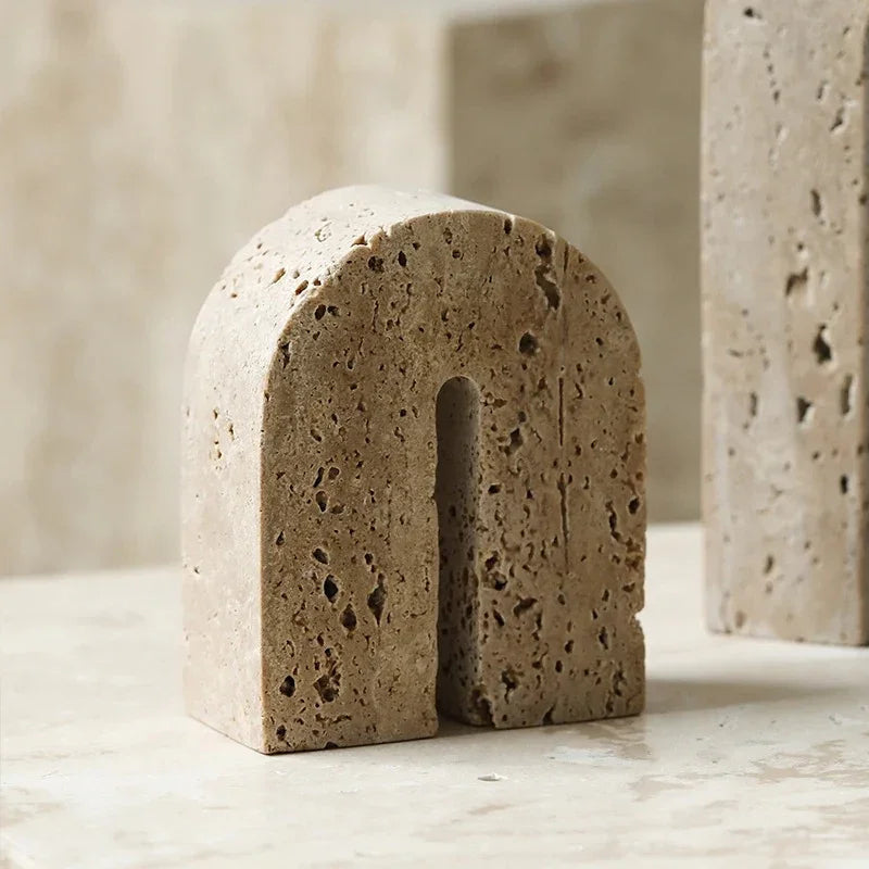 Wensona Travertine Bridge Bookend