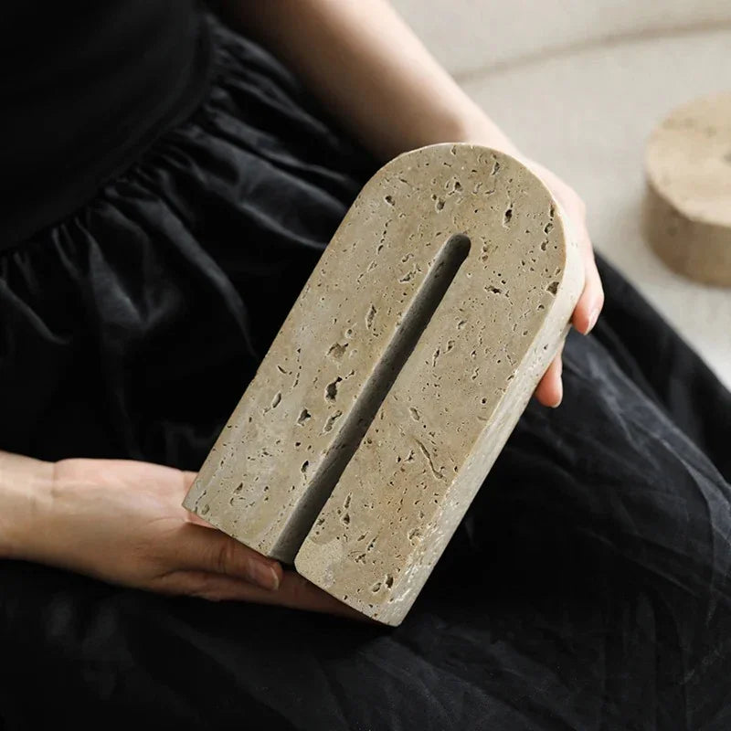 Wensona Travertine Bridge Bookend