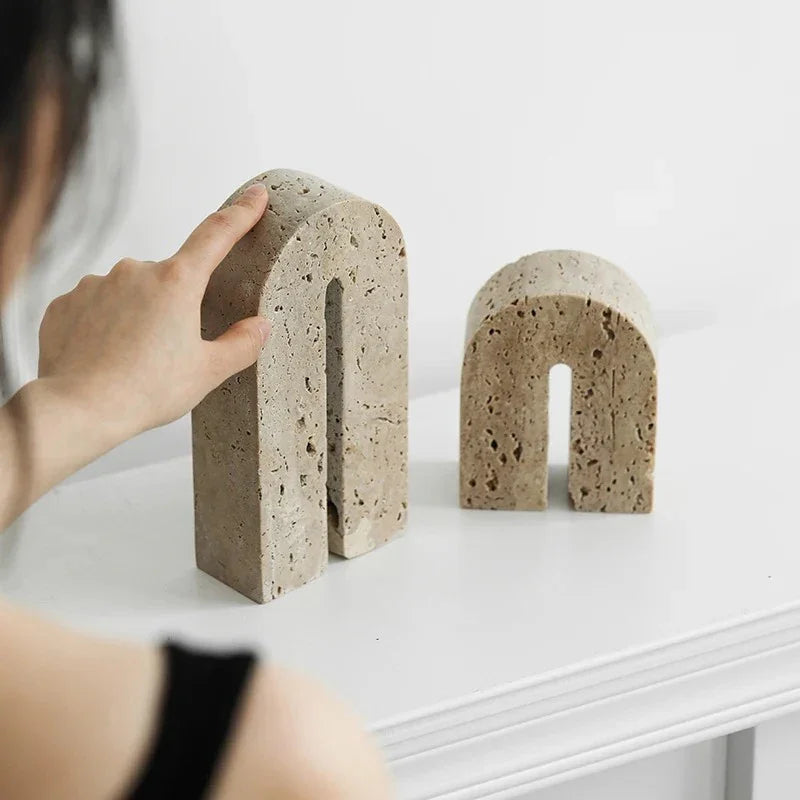 Wensona Travertine Bridge Bookend