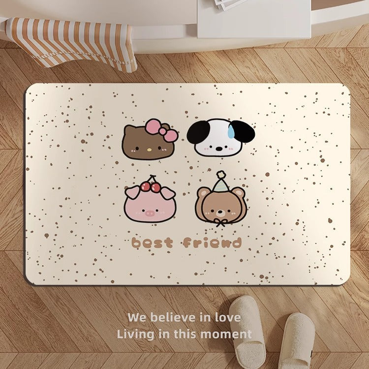 Whimsical Animal-Themed Bath Mat | Kelmera