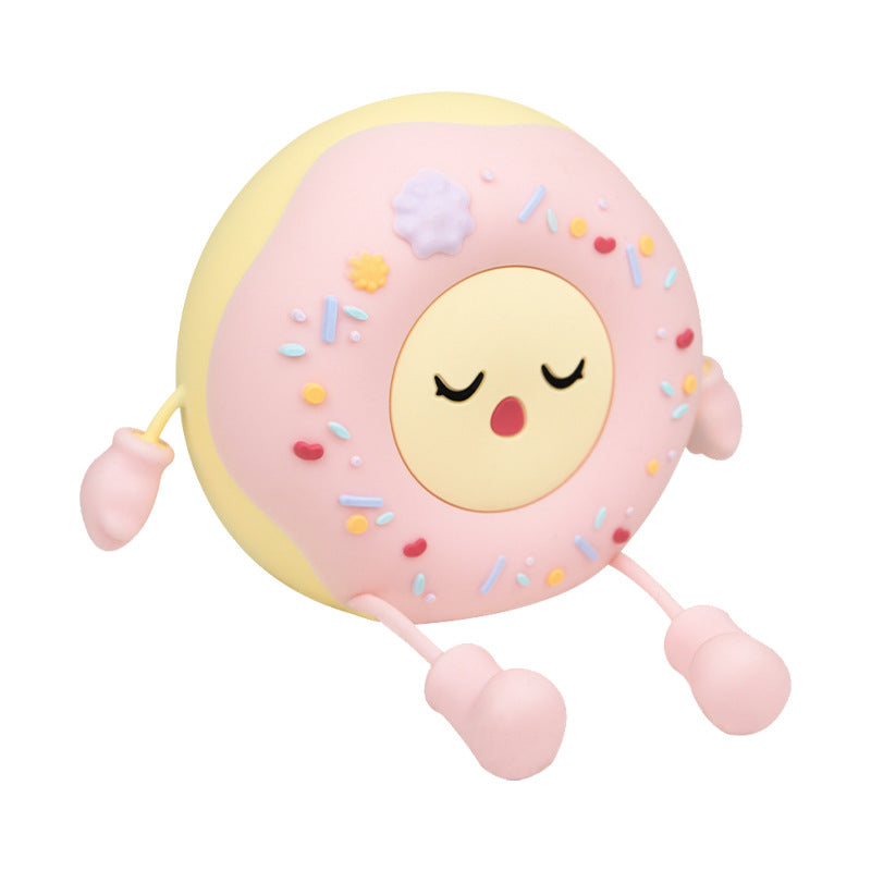 Whimsical Silicone-Shaped LED Night Light in Donut Form with Flexible Limbs | Kelmera