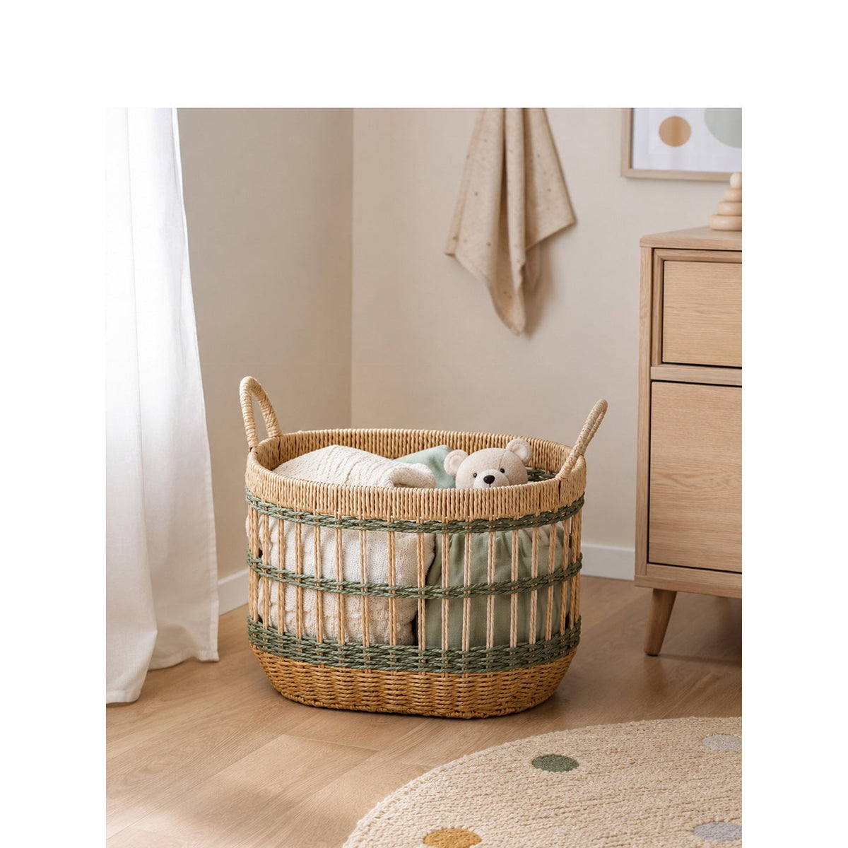 Wicker Basket Woven Natural Fiber Handcrafted | Kelmera