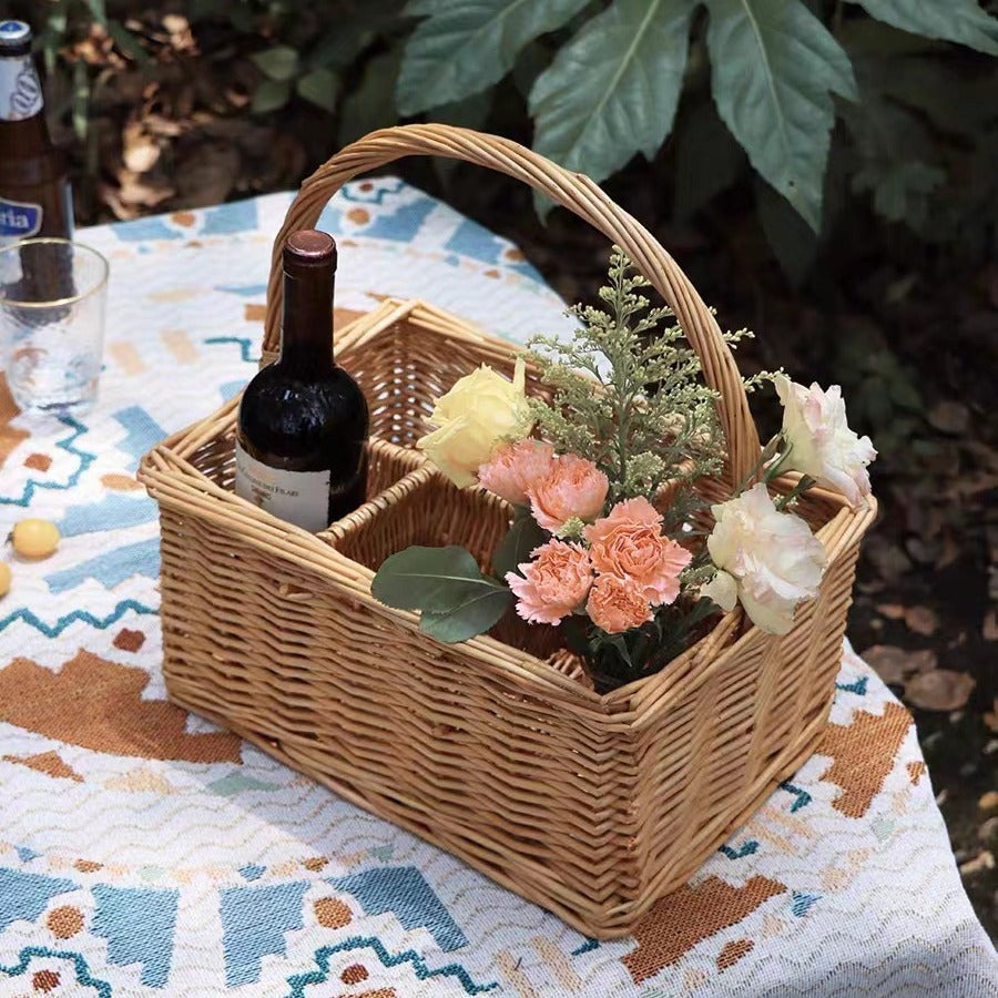 Willow Basket Woven Natural Fiber Handcrafted | Kelmera