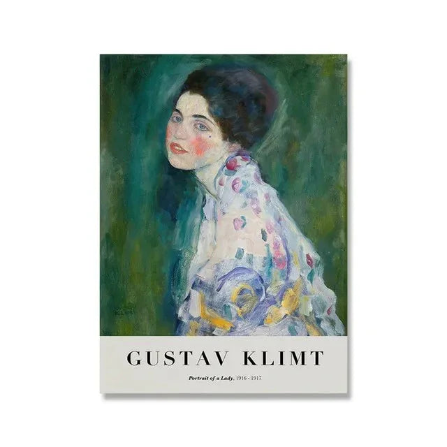 Wilvendo of a lady by Gustav Klimt Wall Art