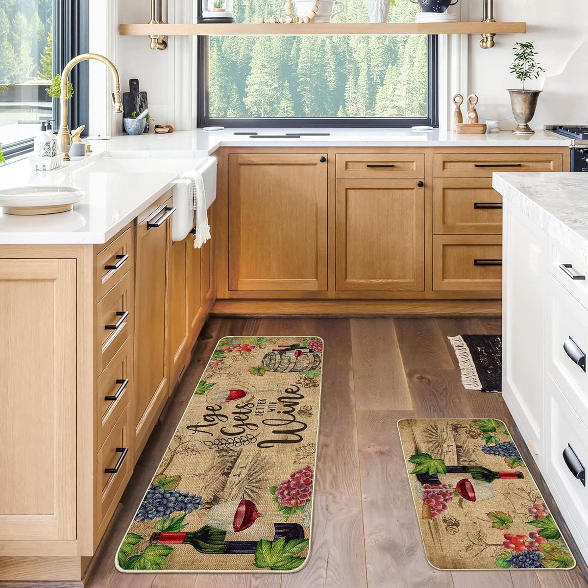 Wine-Themed Kitchen Runner Mat | Kelmera