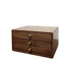 Wooden Jewelry Storage Box with Dual Drawers | Kelmera