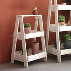 Wooden Shelf Gray White | Kelmera