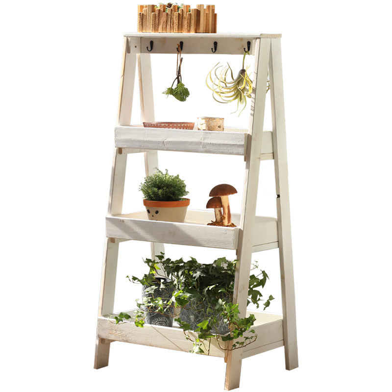 Wooden Shelf Gray White | Kelmera