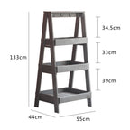 Wooden Shelf Gray White | Kelmera