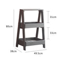 Wooden Shelf Gray White | Kelmera