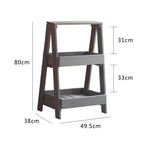Wooden Shelf Gray White | Kelmera
