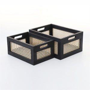 Wooden Storage Box with Metal Grid | Kelmera