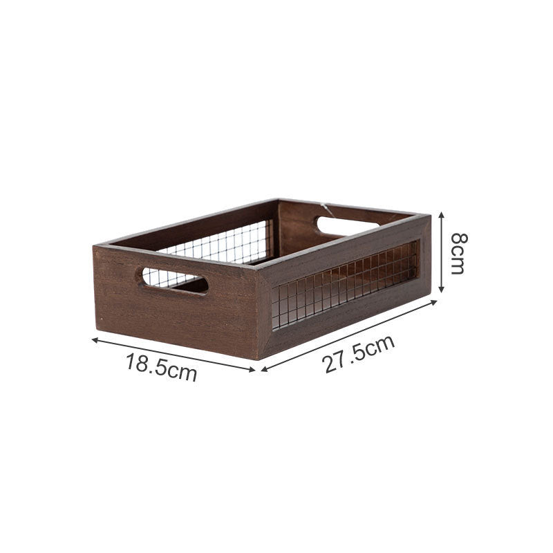 Wooden Storage Box with Metal Grid | Kelmera