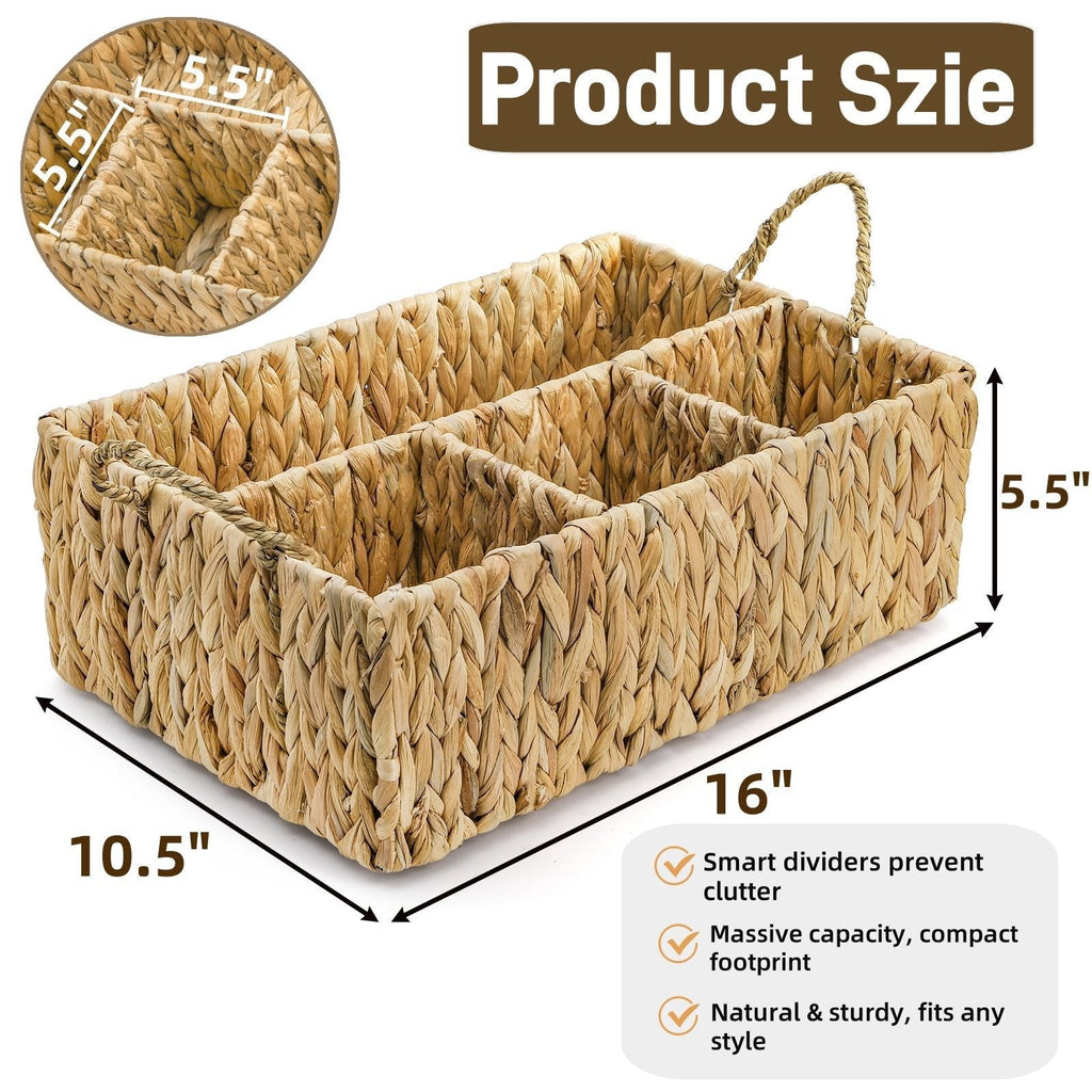Woven Seagrass Organizer Basket | Kelmera