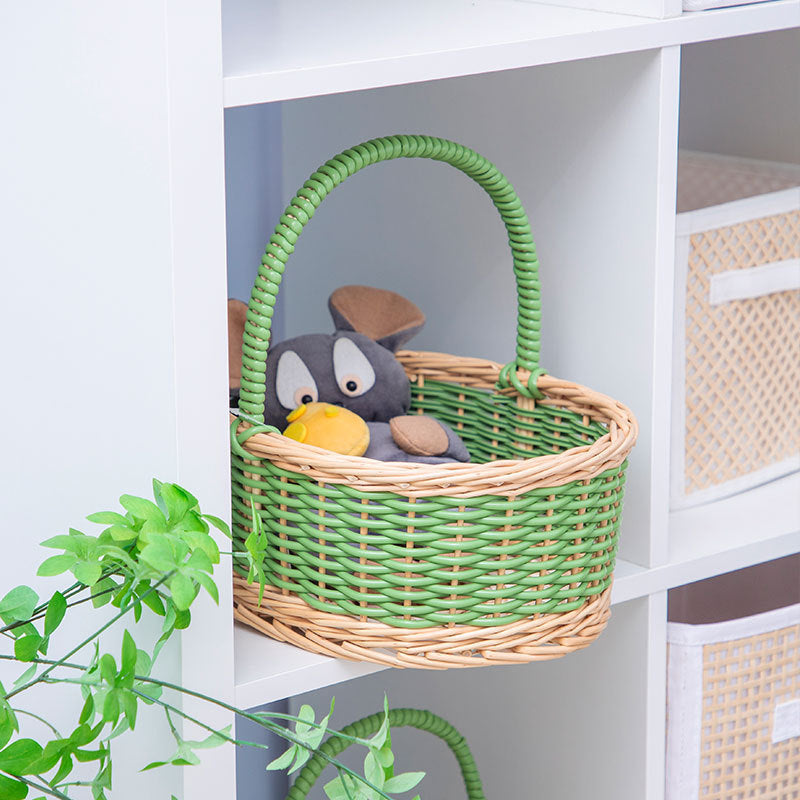 Woven Storage Basket 9.45 × 9.45 × 4.13 Inch | Kelmera