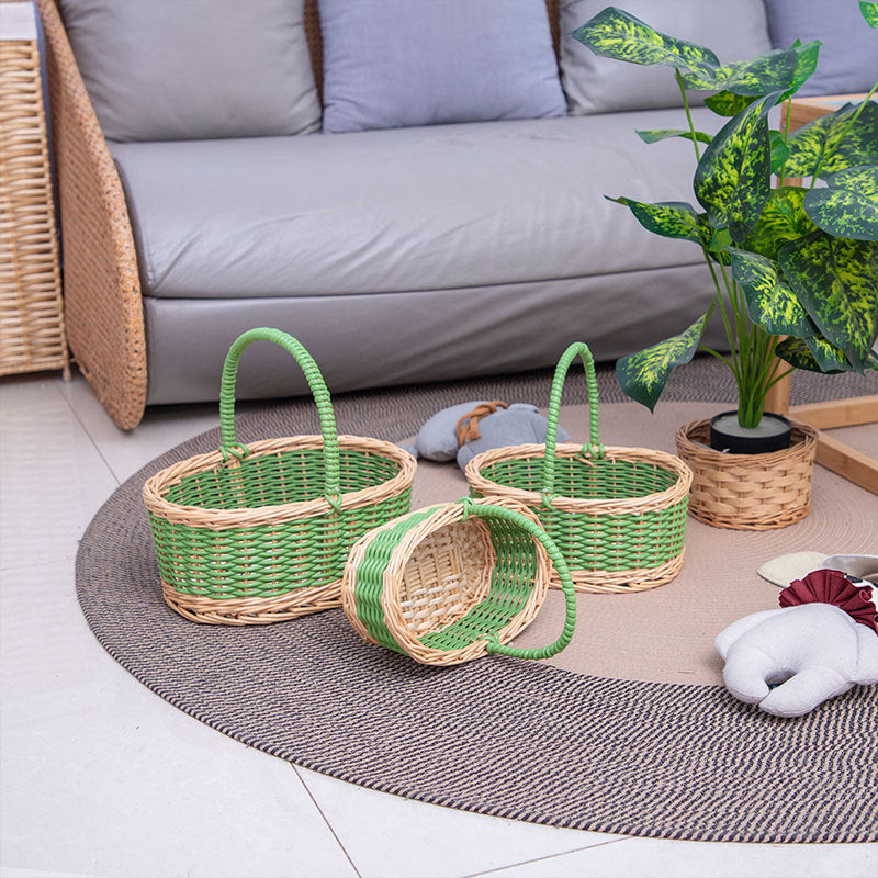 Woven Storage Basket 9.45 × 9.45 × 4.13 Inch | Kelmera
