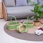Woven Storage Basket 9.45 × 9.45 × 4.13 Inch | Kelmera