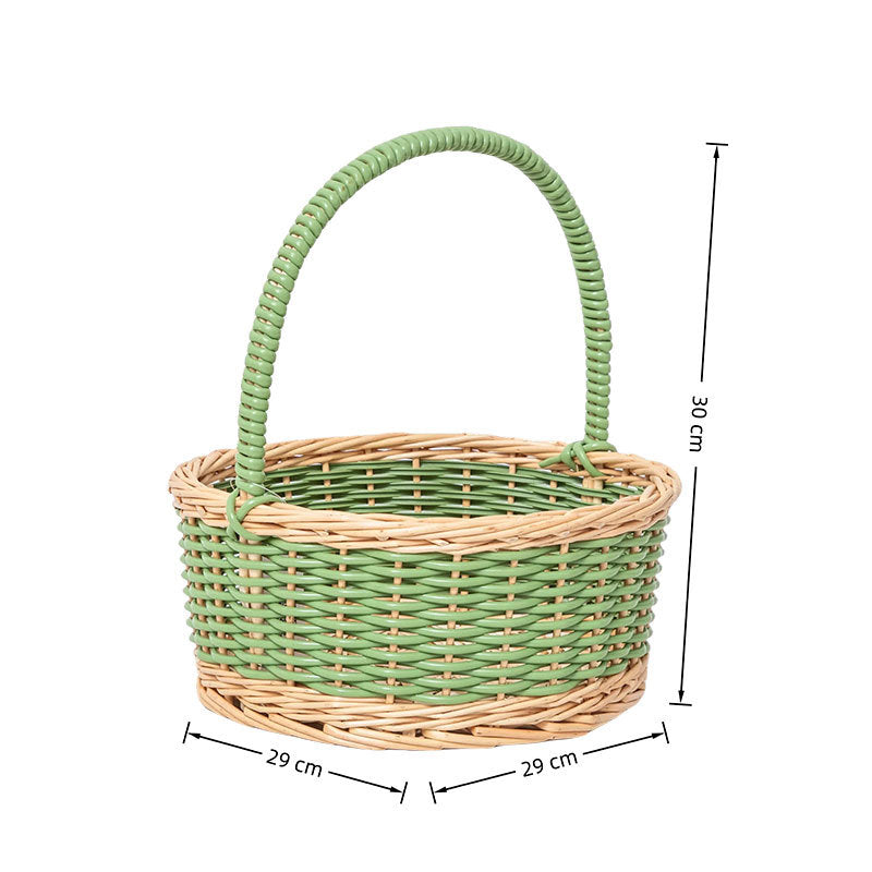 Woven Storage Basket 9.45 × 9.45 × 4.13 Inch | Kelmera