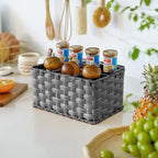 Woven Storage Basket Gray Khaki | Kelmera