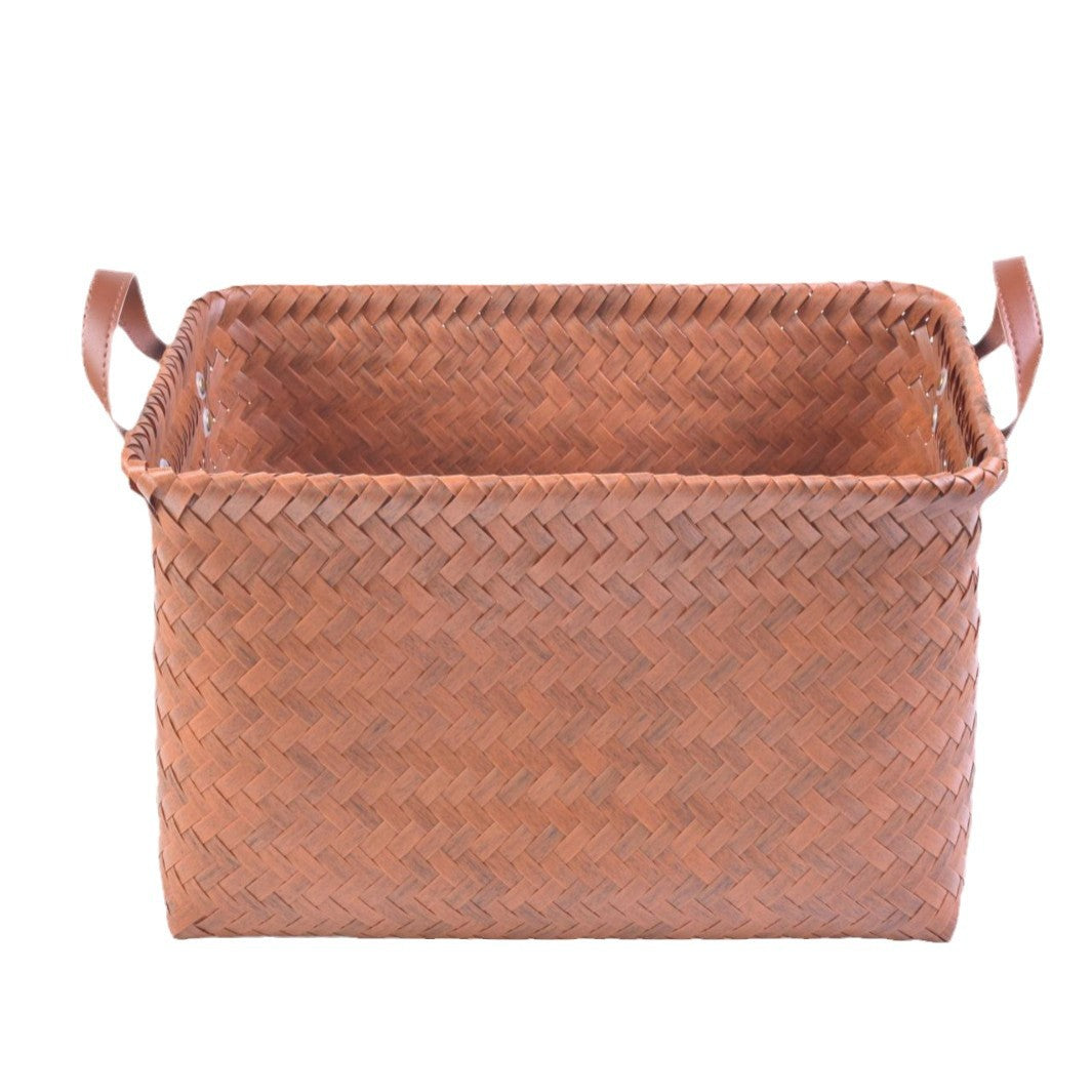 Woven Storage Basket Gray Red | Kelmera