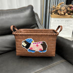 Woven Storage Basket Gray Red | Kelmera