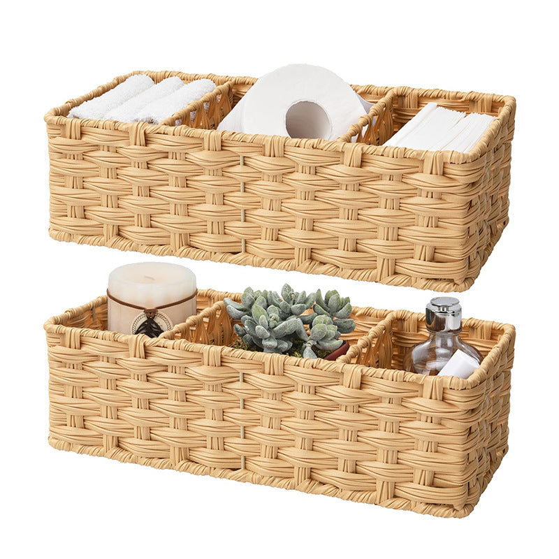 Woven Storage Basket Set Brown Gray | Kelmera